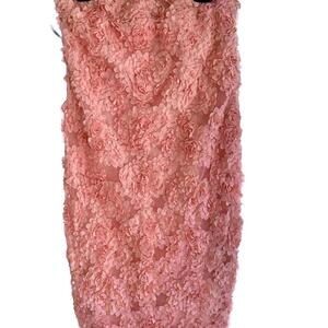 Artigli Elegant Pink Floral Appliqué Strapless Mini Dress Made in Italy- 46(XL)